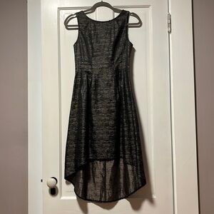 Ya Los Angeles Metallic dress hi-low hem.. Vintage-style XS